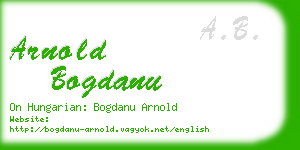 arnold bogdanu business card